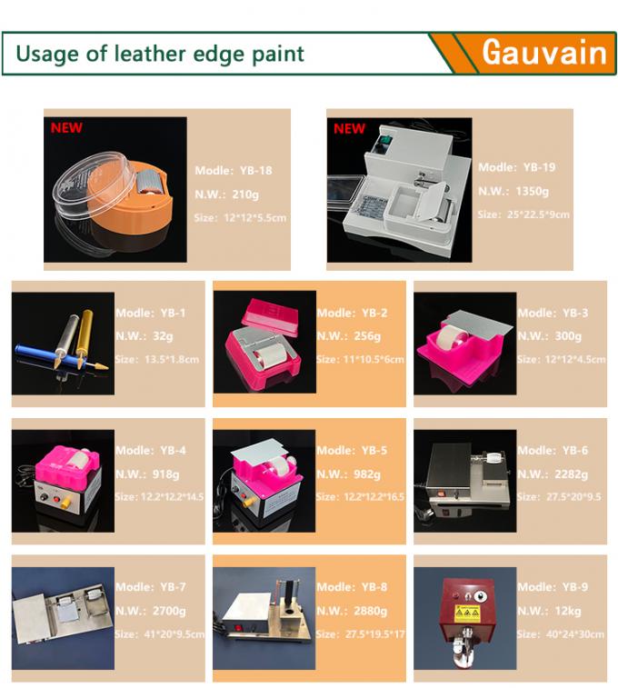 Tinta de borda de poliuretano à base de água de série avançada Diferentes cores Borda crua Borda de pele 14