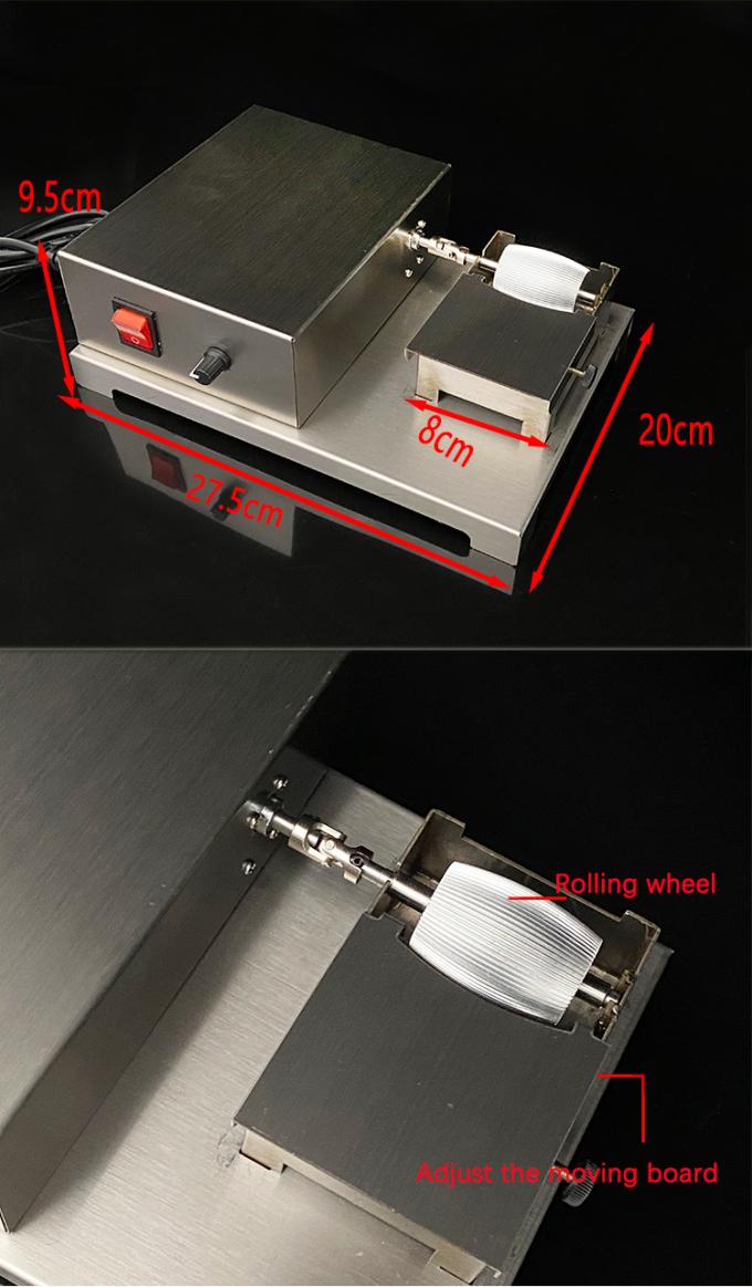 Máquina de pintura de borda de couro de rolamento movida por motor elétrico de lado único Equipamento de pintura para couro 110V 8