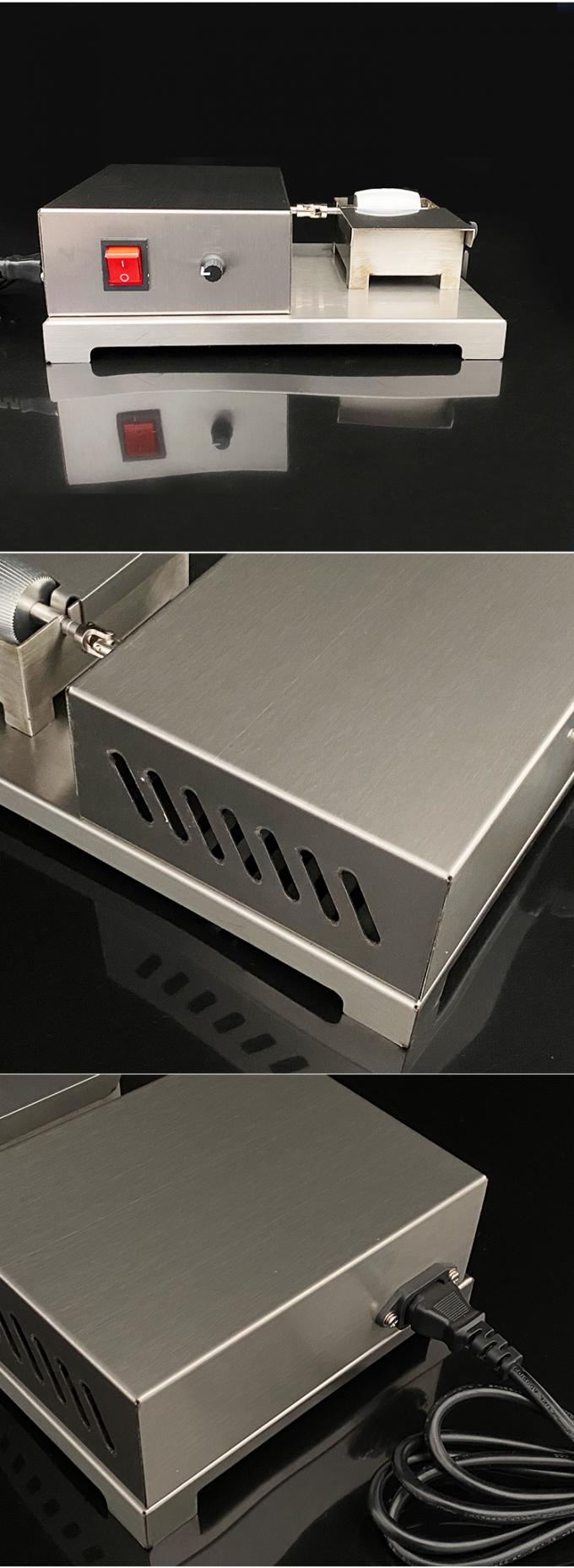Máquina de pintura de borda de couro de rolamento movida por motor elétrico de lado único Equipamento de pintura para couro 110V 10