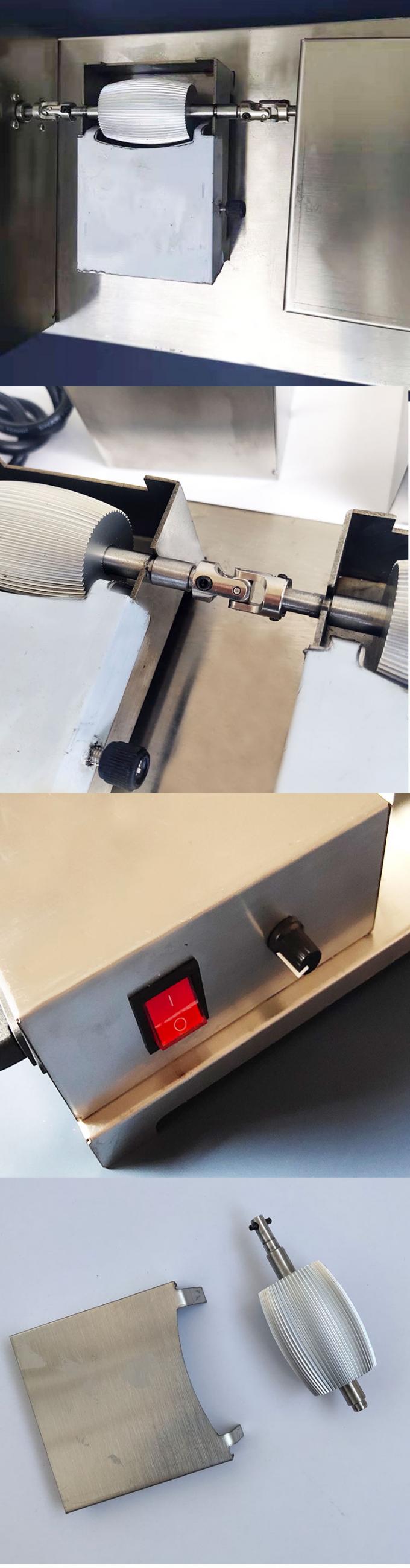 Electric Double Roller Leather Edge Dyeing Machine for Belt Bags Easy to Clean 8