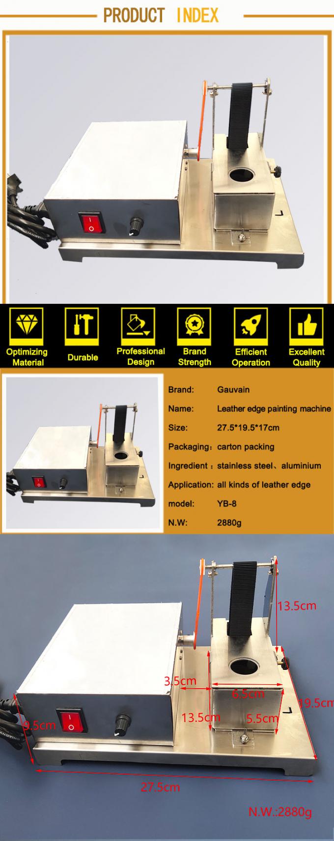 Single Side Electrical Leather Edge Painting Machine for Belt Bags Easy to Clean 220V 6
