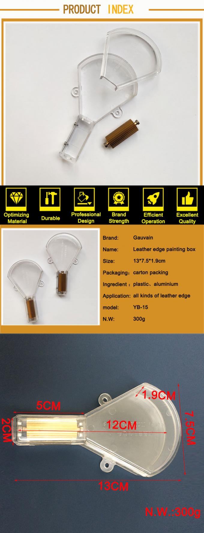 Ferramenta de pintura de borda de couro em forma de ventoinha, m&aacute;quina de tingir borda de couro irregular para sacos, cintos de carteira. 6