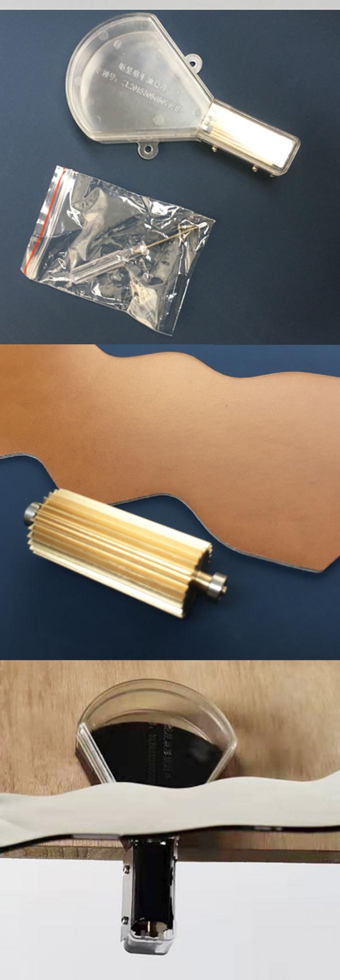 Ferramenta de pintura de borda de couro em forma de ventoinha, m&aacute;quina de tingir borda de couro irregular para sacos, cintos de carteira. 10
