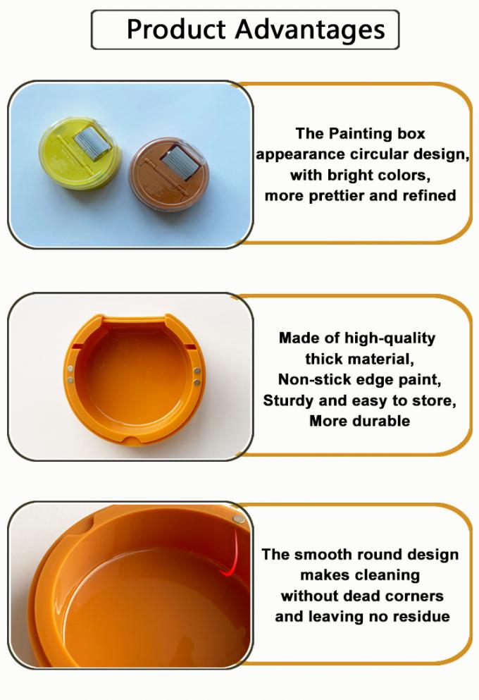 Caixa de pintura de rolos sem rolamento redondo manual para ferramenta de tingimento de revestimento de borda de couro OEM 10