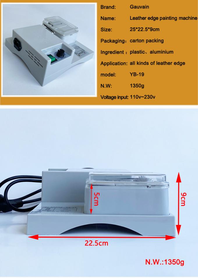 Máquina elétrica de tingimento de borda de couro de lado único, cintos semiautomáticos, caixa de pintura para colorir 10