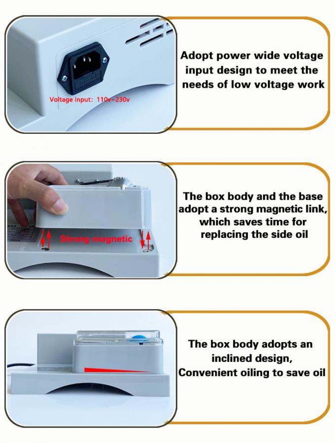 Máquina elétrica de tingimento de borda de couro de lado único, cintos semiautomáticos, caixa de pintura para colorir 14