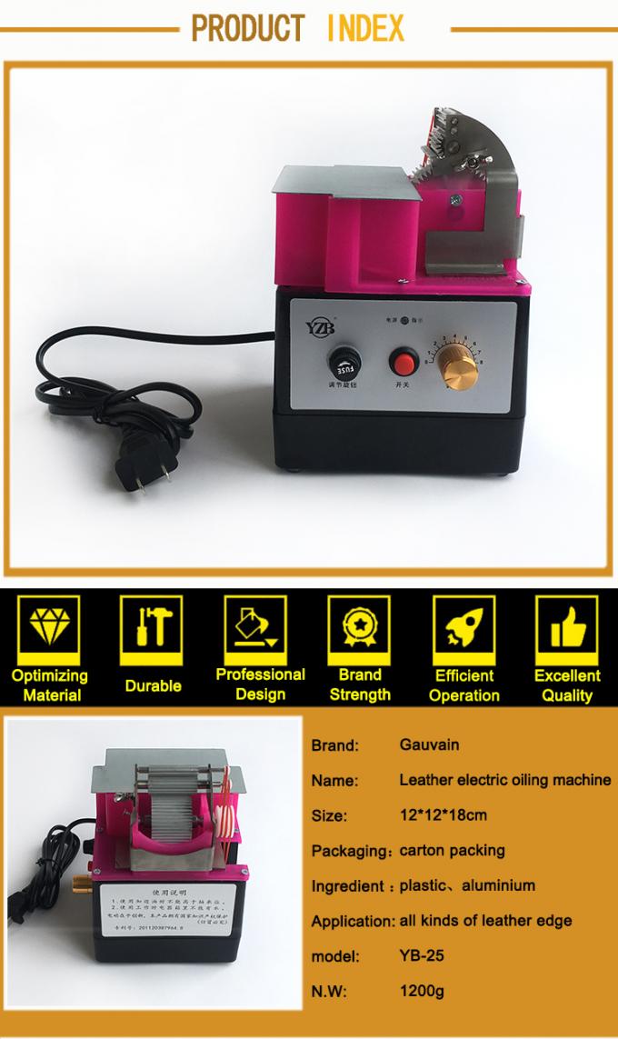 Máquina de tingir bordas de couro de três rodas de lado único para bordas curvas ou retas de couro 6