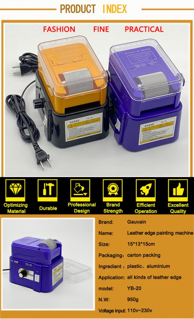 Máquina de tingimento de borda de couro de grande capacidade de velocidade elétrica ajustável Máquina de pintura de acabamento de borda de couro PU PVC 6