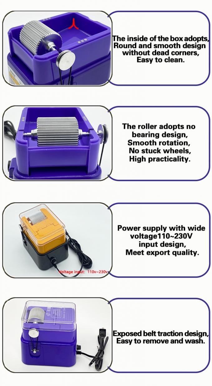 Máquina de tingimento de borda de couro de grande capacidade de velocidade elétrica ajustável Máquina de pintura de acabamento de borda de couro PU PVC 14