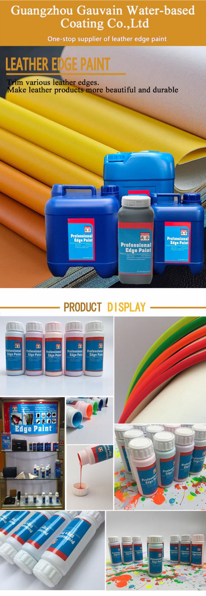 Pintura de borda de couro de cores diferentes à base de água para cintos, sapatos, carteiras, bolsas de couro 0