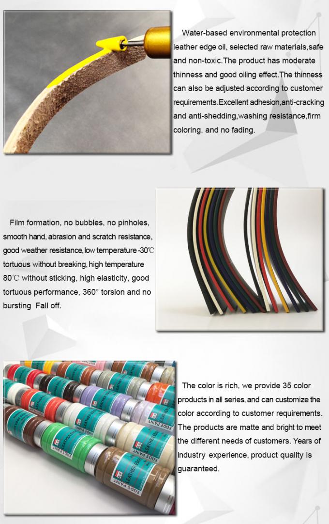 Advanced Polyurethane Water-based Leather Edge Paint for Raw Leather Edge DIY 100ml/bottle 6
