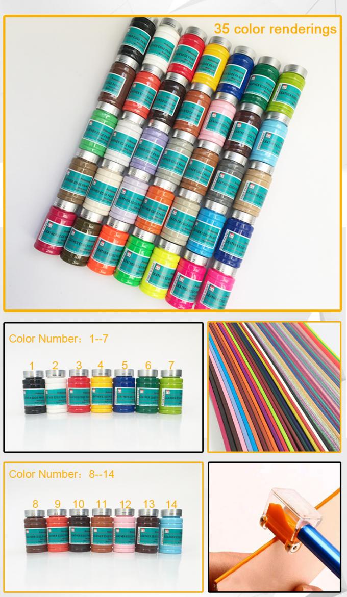 Professional Water Based Natural Leather PU Belts Handbags Remarkable Adhesion Edge Colorant 8