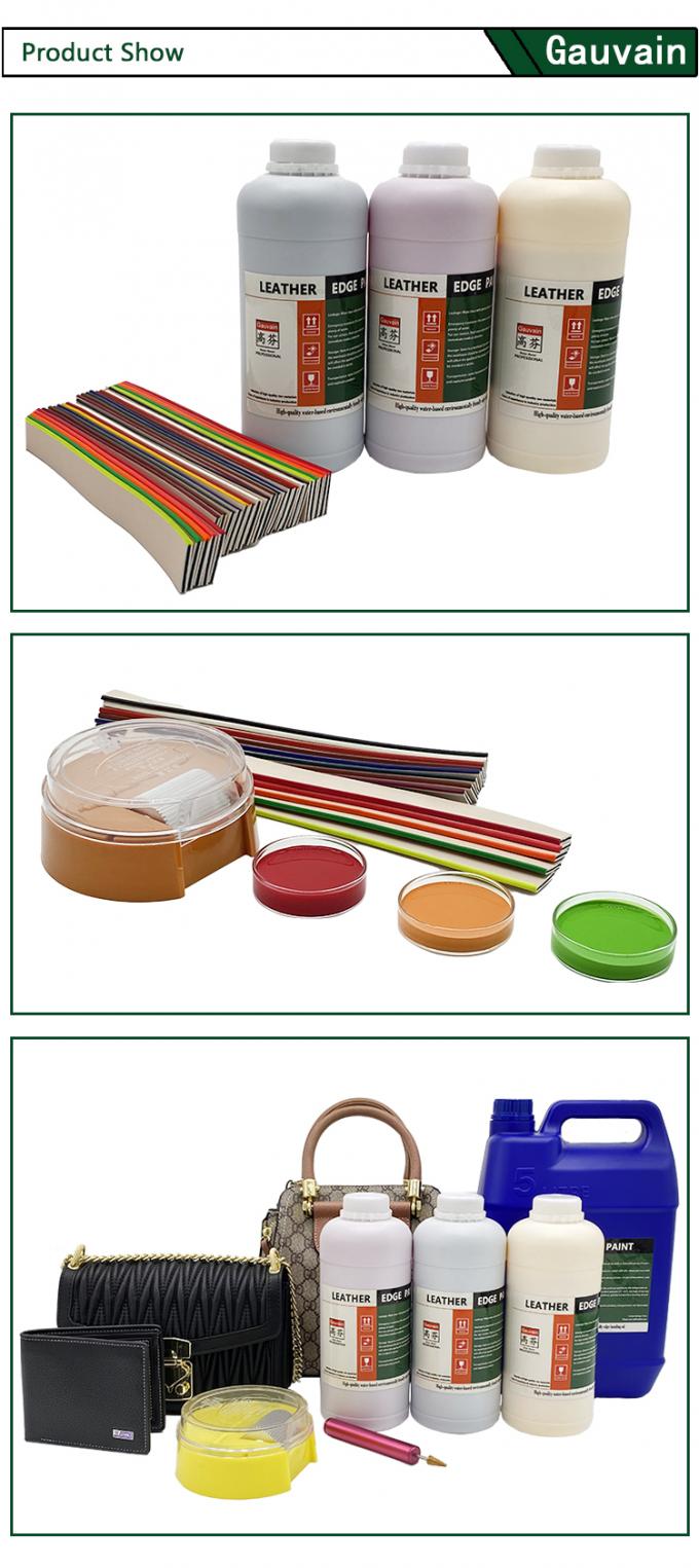 F&aacute;brica Fabricantes Bolsas Cal&ccedil;ados Agente de revestimento Cor Litoral de borda de pintura Tinta de borda de couro &agrave; base de &aacute;gua 2