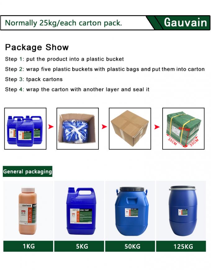F&aacute;brica Fabricantes Bolsas Cal&ccedil;ados Agente de revestimento Cor Litoral de borda de pintura Tinta de borda de couro &agrave; base de &aacute;gua 12